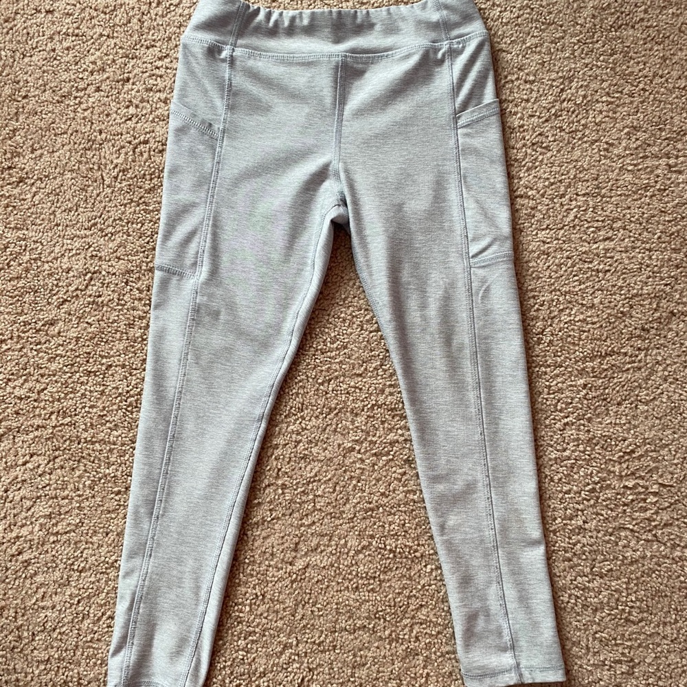 Girls Gray Athletic Works Leggings